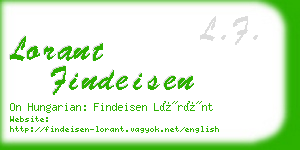 lorant findeisen business card